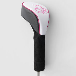 Butterfly-shaped shadowed Cherry blossom Golf Head Cover