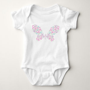 Butterfly shapes baby bodysuit