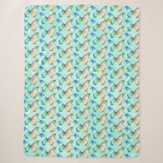 Butterfly Sherpa Blanket (Front)