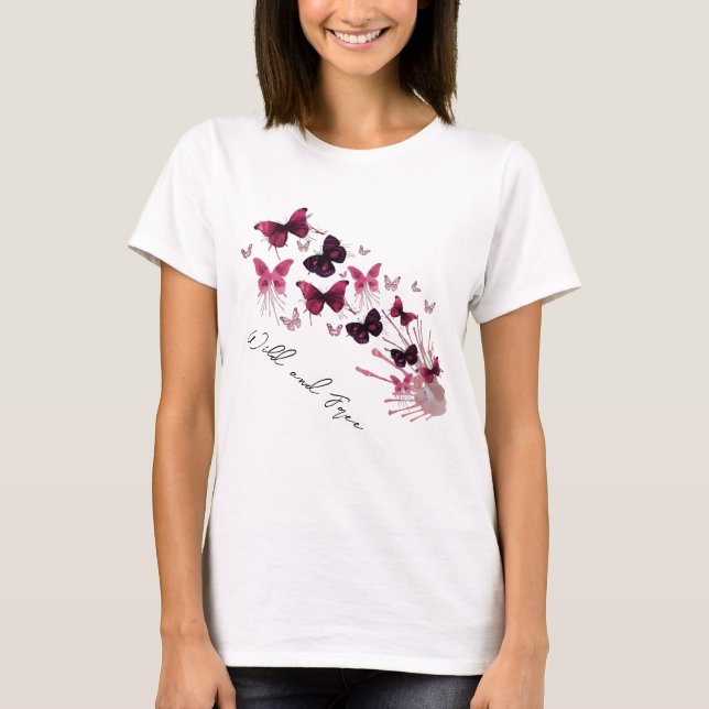 Butterfly Shirt, Minimalist Shirts, T-Shirt (Front)