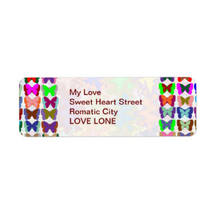 Butterfly Show Return Address Label