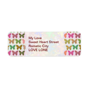 Butterfly Show Return Address Label