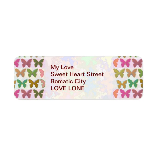 Butterfly Show Return Address Label (Front)