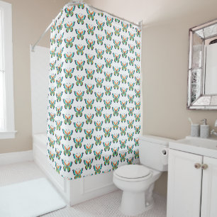 Butterfly shower curtain