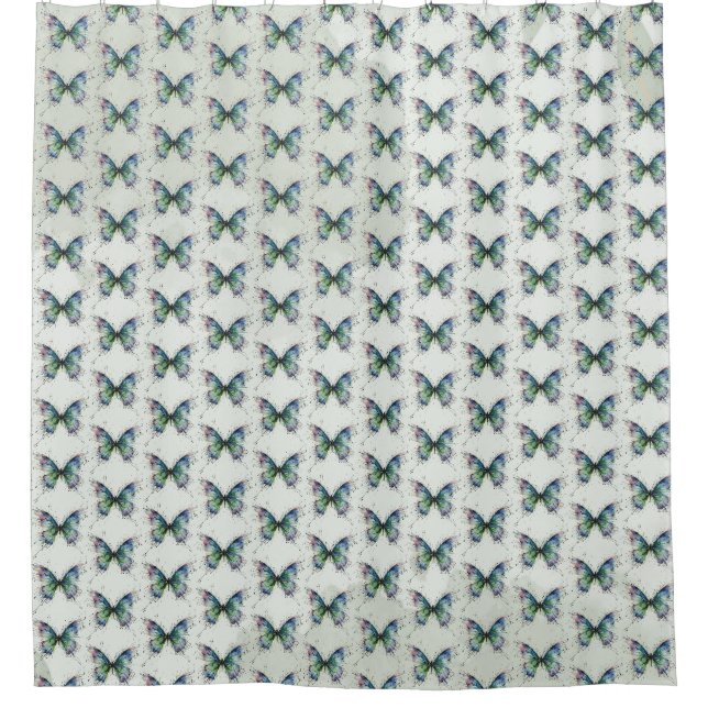 Butterfly Shower Curtain (Front)