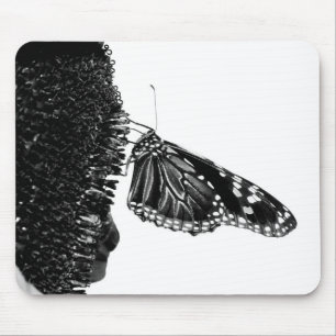 butterfly shy blacq mouse pad