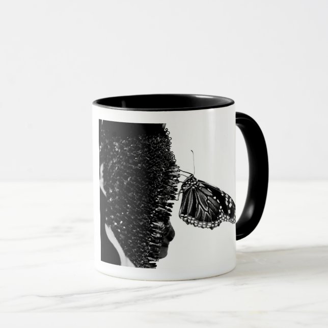 butterfly shy blacq mug (Front Right)