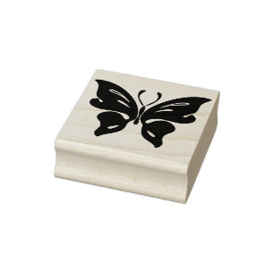 butterfly silhouette art stamp