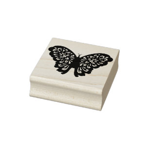 butterfly silhouette art stamp