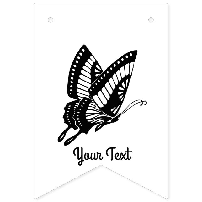 Butterfly Silhouette Bunting (First Flag)