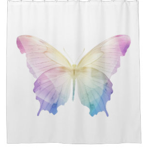 Butterfly silhouette in colours Shower Curtain