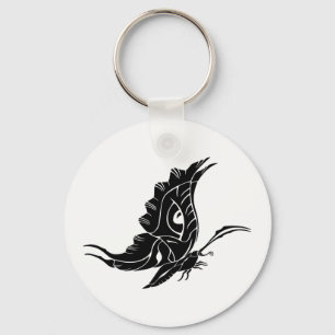 Butterfly Silhouette Key Ring
