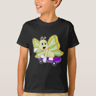 Butterfly Skater Skateboard T-Shirt