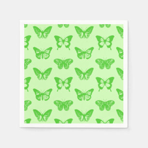 Butterfly sketch,  lime green napkin
