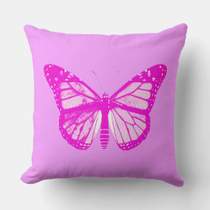 Butterfly sketch, orchid pink cushion