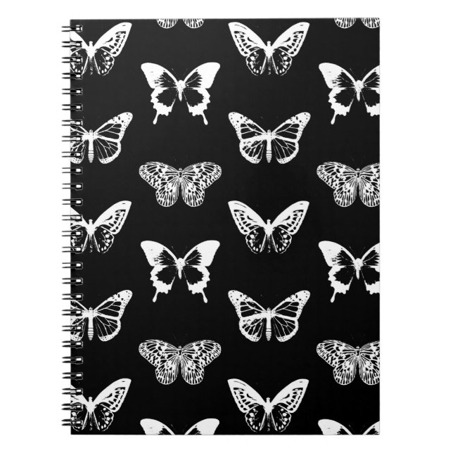 Butterfly sketch, white and black notebook (Front)
