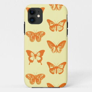 Butterfly sketch, yellow and orange iPhone 11 case