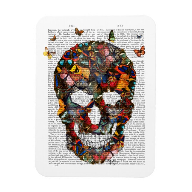 Butterfly Skull Magnet (Vertical)