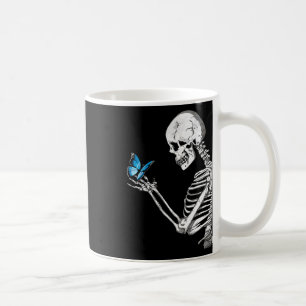 Butterfly Skull Skeleton Retro Halloween Coffee Mug