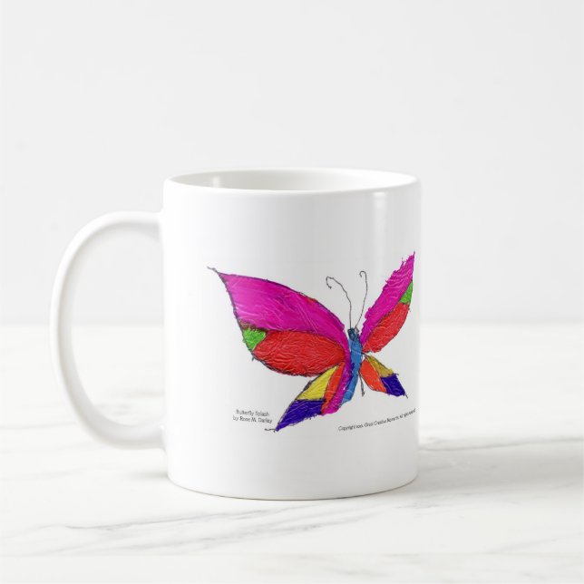 Butterfly Splash Coffee Mug (Left)