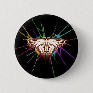 Butterfly Splat 6 Cm Round Badge
