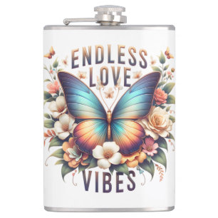 Butterfly Spring Sublimation Clipart-96281 Hip Flask