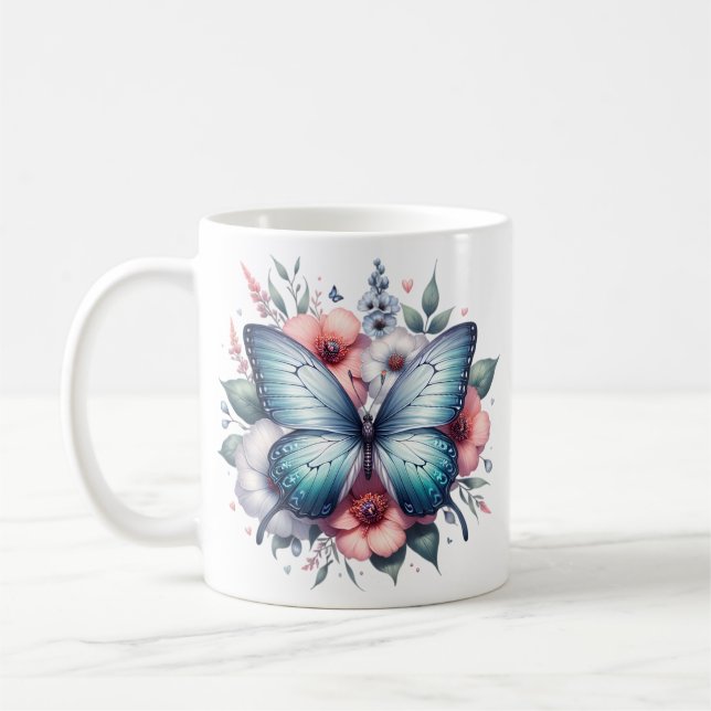 Butterfly Spring Sublimation Clipart-96282 Coffee Mug (Left)