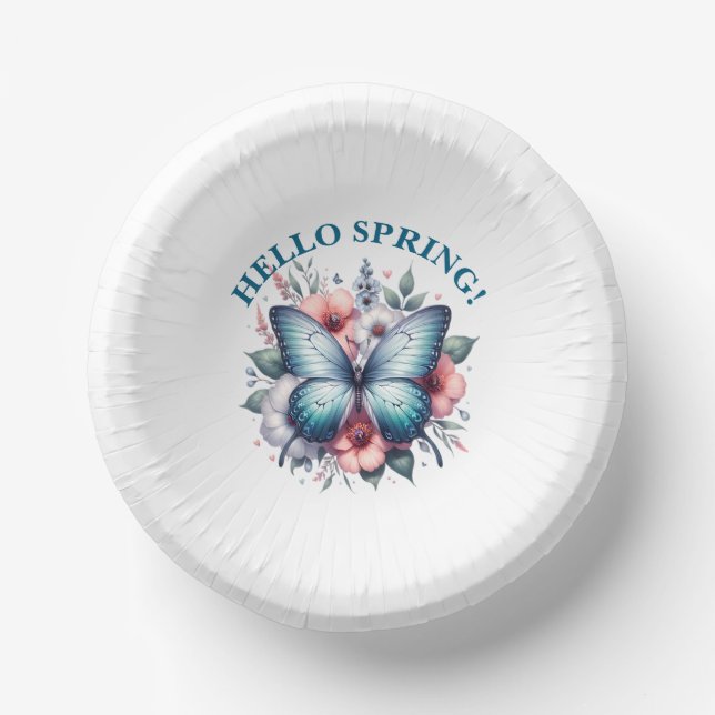 Butterfly Spring Sublimation Clipart-96282 Paper Plate (Front)