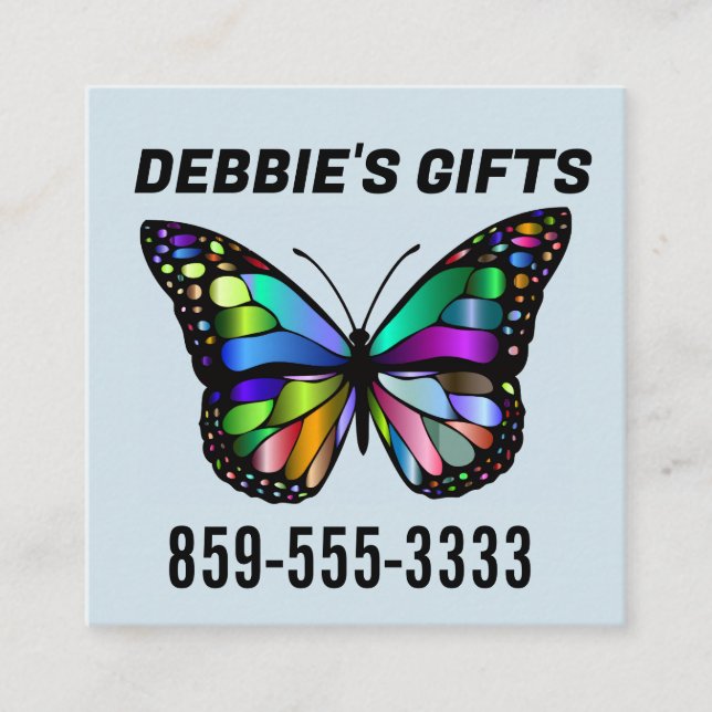 BUTTERFLY SQUARE BUSINESS CARDS (Front)