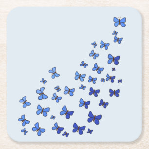 butterfly  square paper coaster