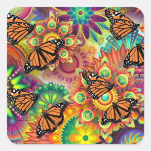 Butterfly Square Sticker