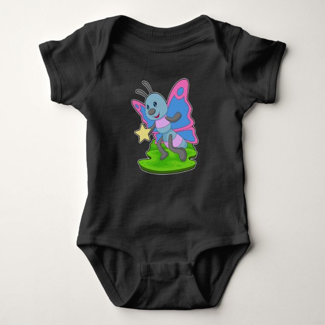 Butterfly Star Baby Bodysuit (Front)