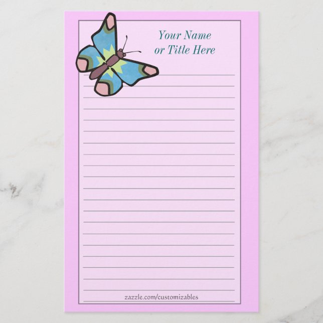 Butterfly Stationery (Front)