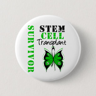 Butterfly - Stem Cell Transplant Survivor 6 Cm Round Badge
