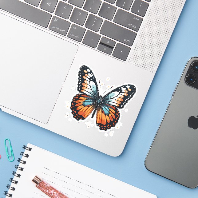 Butterfly Sticker (Laptop w/ iPhone)