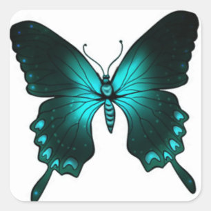 Butterfly Sticker/Green Swallowtail Square Sticker