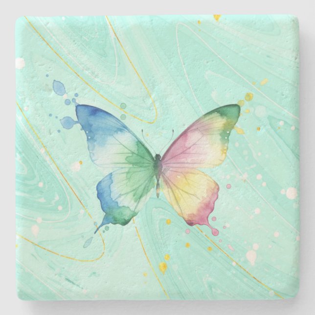 Butterfly Stone Coaster (Front)