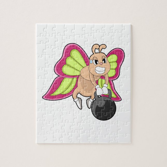 Butterfly Strength training Dumbbell Jigsaw Puzzle (Vertical)