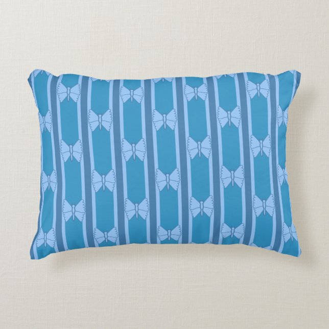 Butterfly Striped Decorative Cushion (Front)