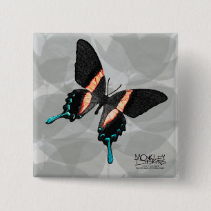 Butterfly - Stripes - Button