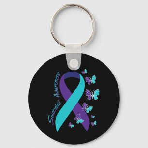 Butterfly Suicide Awareness Mental Health Key Ring