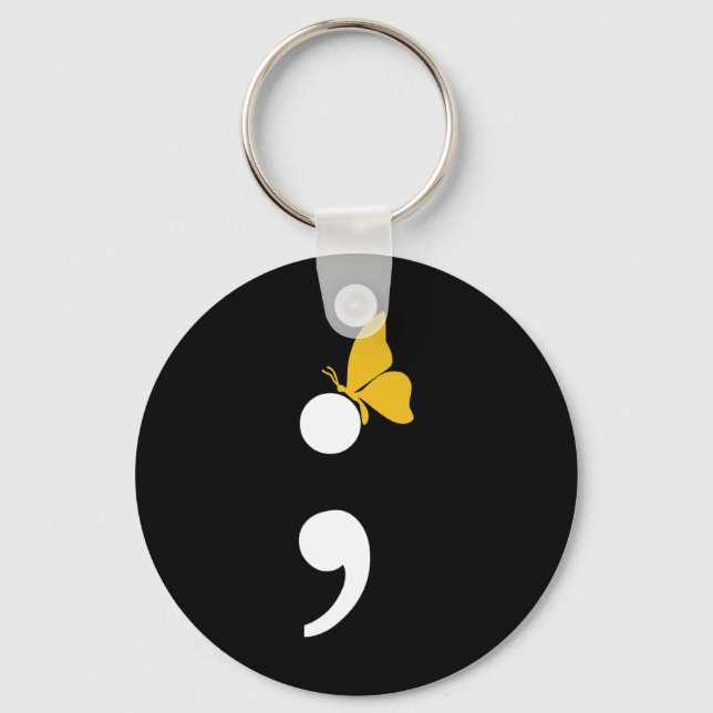 Butterfly Suicide Depression Prevention  Key Ring (Front)