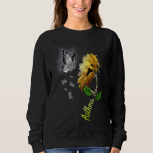 Butterfly Sunflower Asthma Awareness Sweatshirt