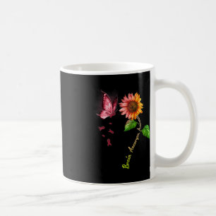 Butterfly Sunflower Brain Aneurysm Awareness  Coffee Mug