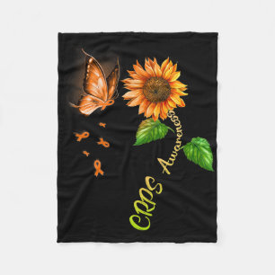 Butterfly Sunflower Crps Awareness 1 Fleece Blanket