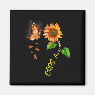 Butterfly Sunflower Crps Awareness 1 Magnet