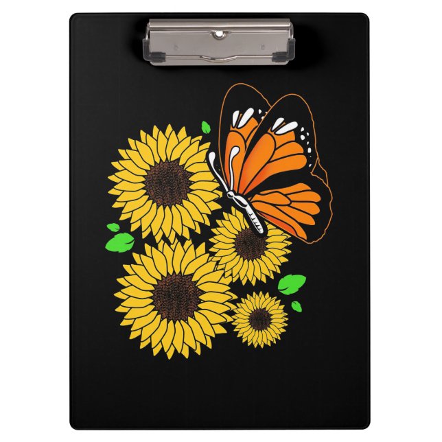 Butterfly Sunflower Garden Clipboard (Front)