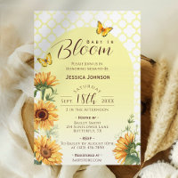 Butterfly Sunflower Girl Baby in Bloom Shower