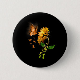 Butterfly Sunflower RSD CRPS Awareness 1 6 Cm Round Badge