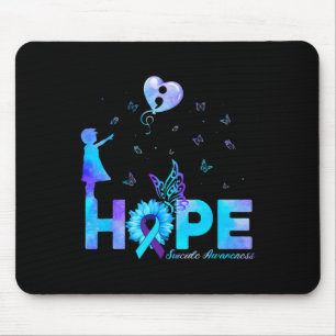 Butterfly Sunflower Suicide Prevention Awareness Mouse Pad